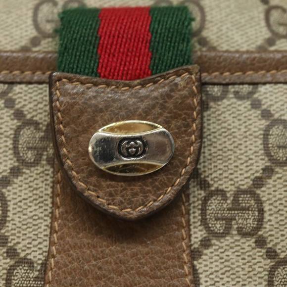 GUCCI GG Supreme Web Sherry Line Shoulder Bag PVC Beige 89 02 032 Auth 81158 - Picture 15 of 16